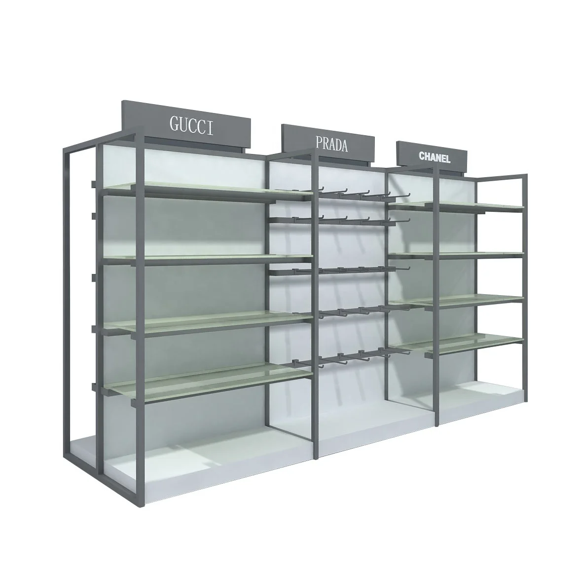 Двухсторонняя Металлическая Витрина для магазина косметики, торговых центров, 5-й пол, подходит для любого места WD