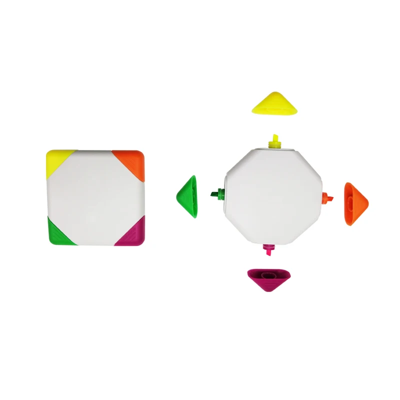 Brush Tip Highlighters, Creative Star Shape Light Color Fluorescent Pens Markers with 4 Colors, Great for Journal Planner