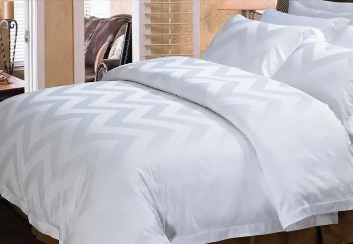 Luxury Bedding Hotel Sheets White 5 Star Hotel 300TC Bed Sheet Sets 5 Star Hotel