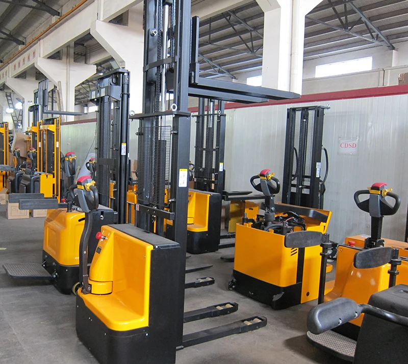 1 ton 3m electric stacker DC motor economical full-automatic stacker with 3 stage mast