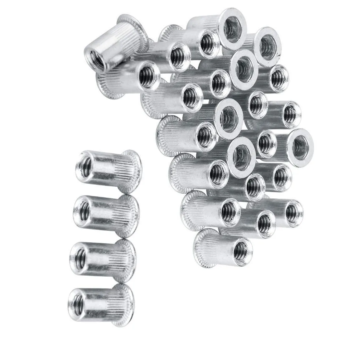 New Arrival Nut Round Solid Aluminium Rivet Flat Head Semi Tubular 3X17mm