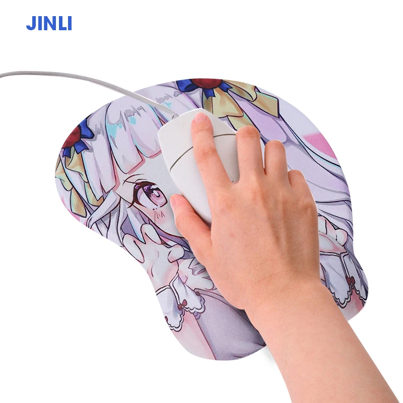 Wholesale 3D Custom Printed Boobs Mousepad Silica Gel Anime Wrist Rest Breast custom boom mouse pad