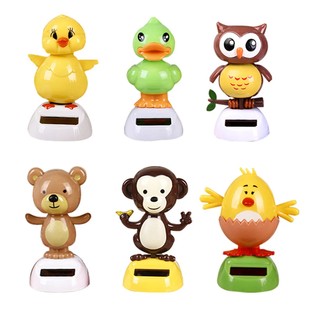 Dancing Monkey Toy Solar Powered Dancing Animal Dolls Swinging Animated Bobble Dancer Window Sun Catcher
