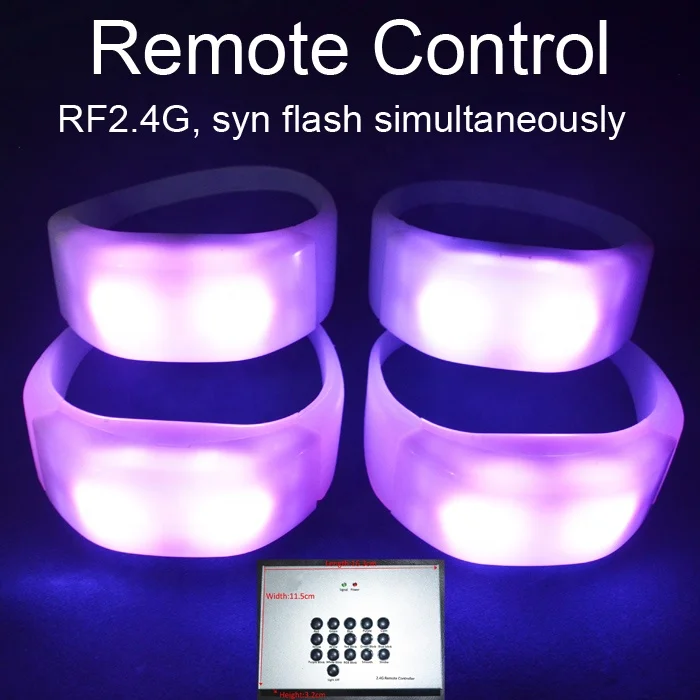 500 meters RF Xyloband Remote Controller Led Bracelet for Coldplay
