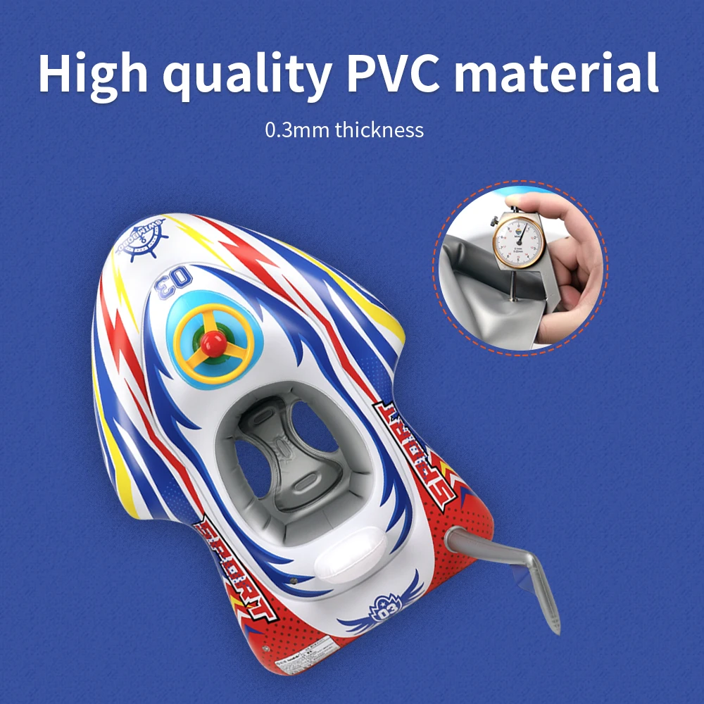 Swimbobo Cool Kids Inflatable Motorcycle Summer Swimming Seat Floating Children Water Toy Steering Child Float Swim Pool Ring