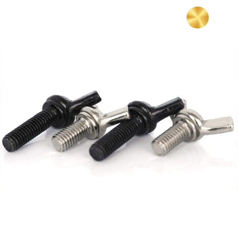 M8 M10 Gal Steel Grade Class 4.8 8.8 10.9 12.9 Blue White Zinc Plated ZP Edged Butterfly Head Wing Machine Thread Screw DIN318