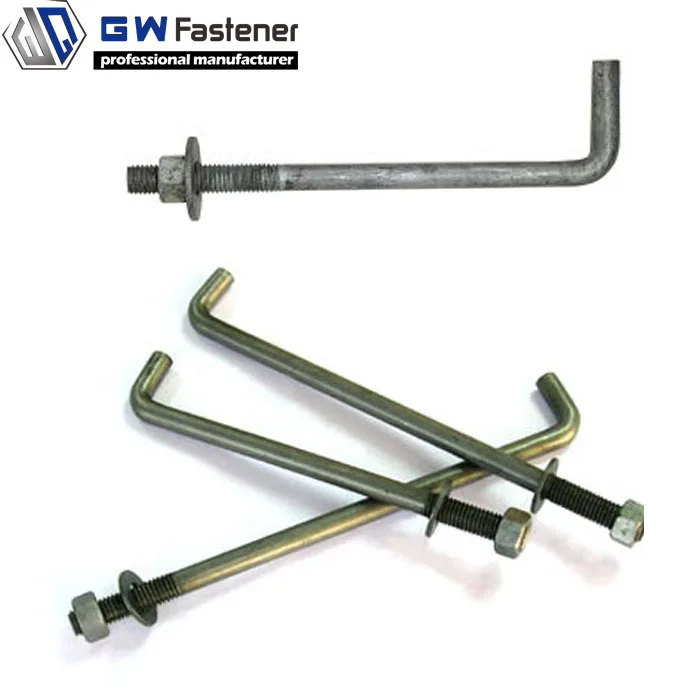 Сверхмощный легкий полюс горячеоцинкованный изогнутый анкерный болт