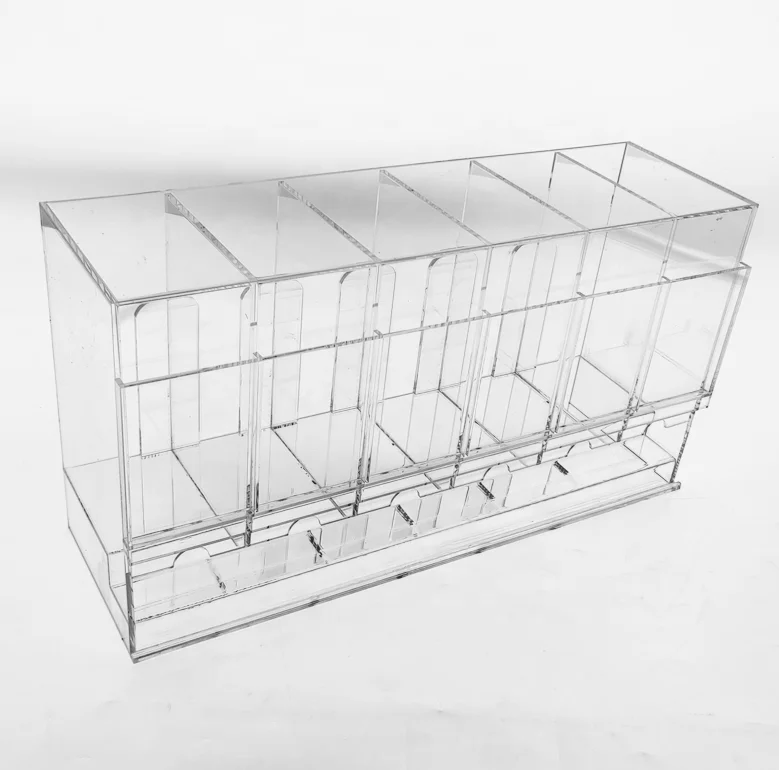 Factory Wholesale Custom Transparent 6 slot Acrylic Card Booster Pack Dispenser