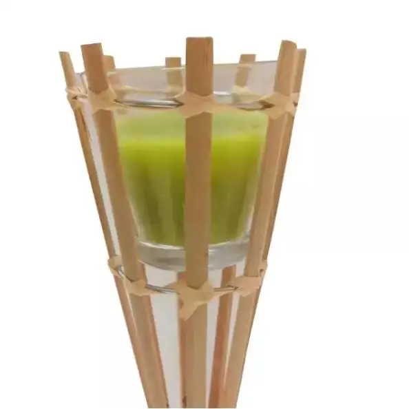 Bamboo Torch Outdoor Citronella Garden Candle, Bamboo Tiki Torches