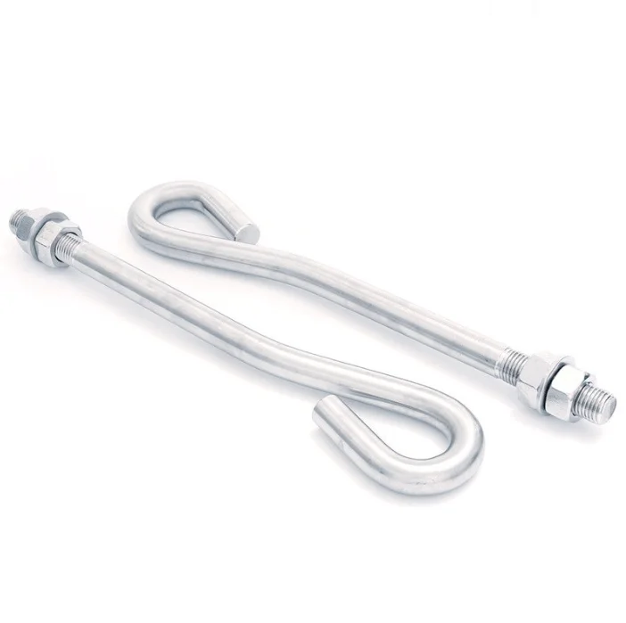 OEM Stainless Steel Special Eye Bolt L Shaped Foundation Anchor Bolt Hook Type J Anchor Bolt