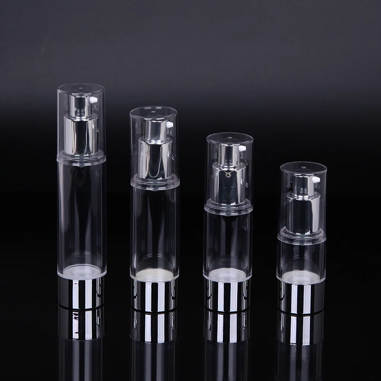 
15ml 30ml 50ml silver airless pump bottle new cream cosmetic container 