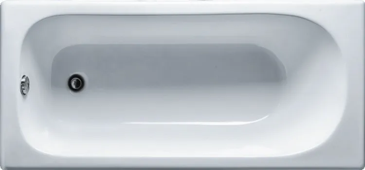 simple style enameled cast iron bath tub built-in bath
