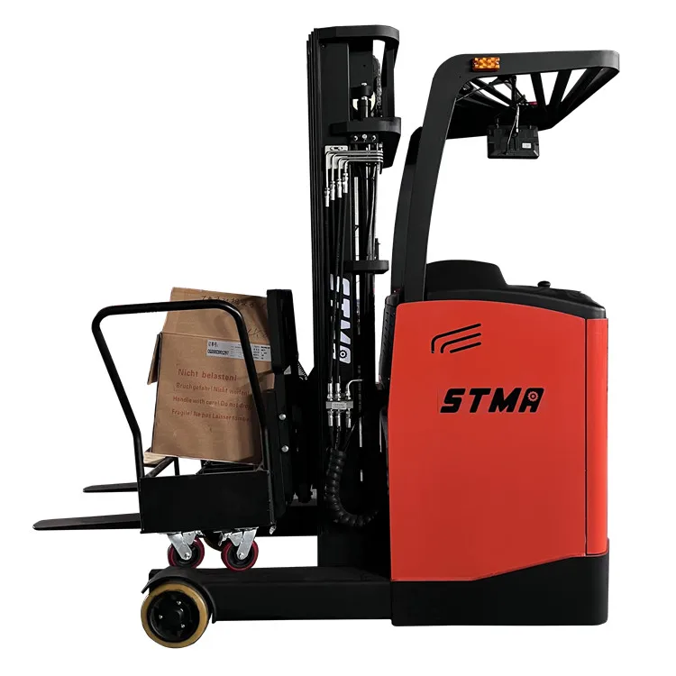 STMA reach truck 2ton 9.5m with 48/400Ah lead-acid quality battery and ZAPI controller