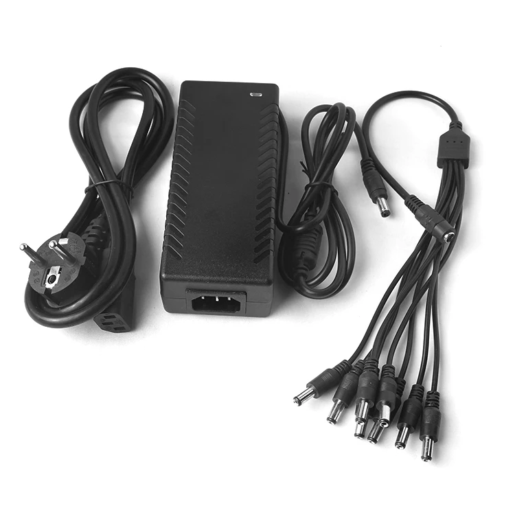 AC 100-240V DC/DC 12V 8A адаптер питания с сертификацией от 1 года до 8 разветвитель кабель для камеры безопасности системы аксессуары