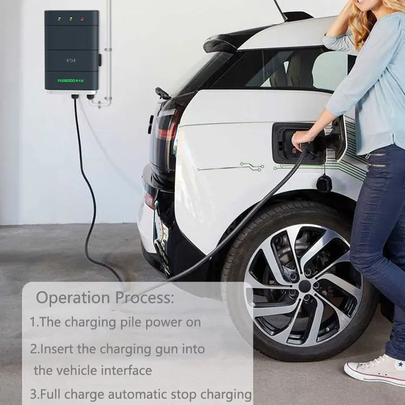 Новая Энергия 220 В 7 кВт AC 32a gbt ev электромобиль зарядная станция typ2 typ1 адаптер wallbox
