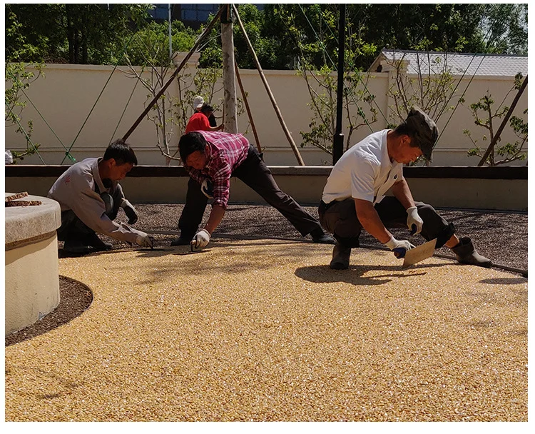 Sunlight resistance cobble supplier different colors stone binder gravel resin glue for scenic spot decoration