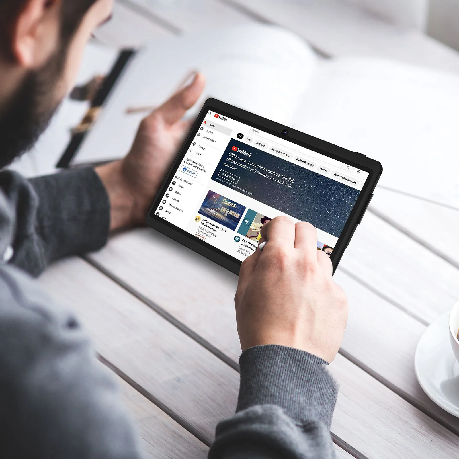 Pritom 2023 Adult Tablet PC K7 PRO 7 Inch 1024*600 HD A100 CPU 32GB Android 11 Extra Case Tablet PC