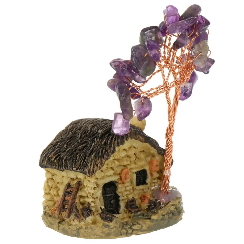 2022 Natural Crystal Quartz Gemstone Bonsai Rich Tree European Style House Small Crystal Tree Rose Quartz