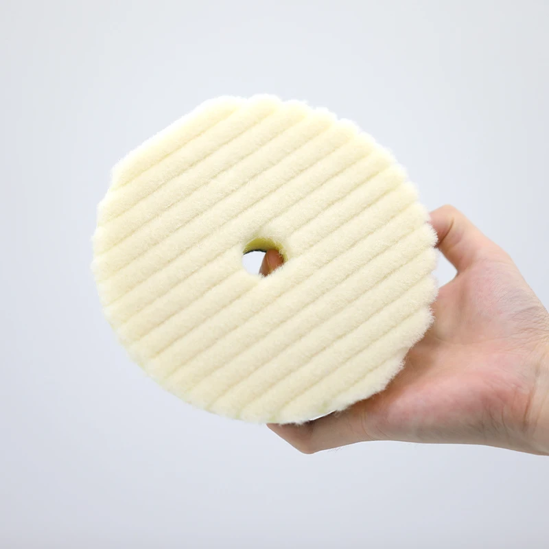 Car Shield Polishing Wool Pad 125-180mm Wool Felt Polishing Pad For Car Polisher wool polishing pad