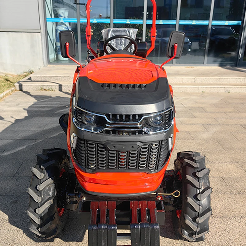 High efficiency agriculture trencher mini tractor garden tractor with front loader wheel tractor