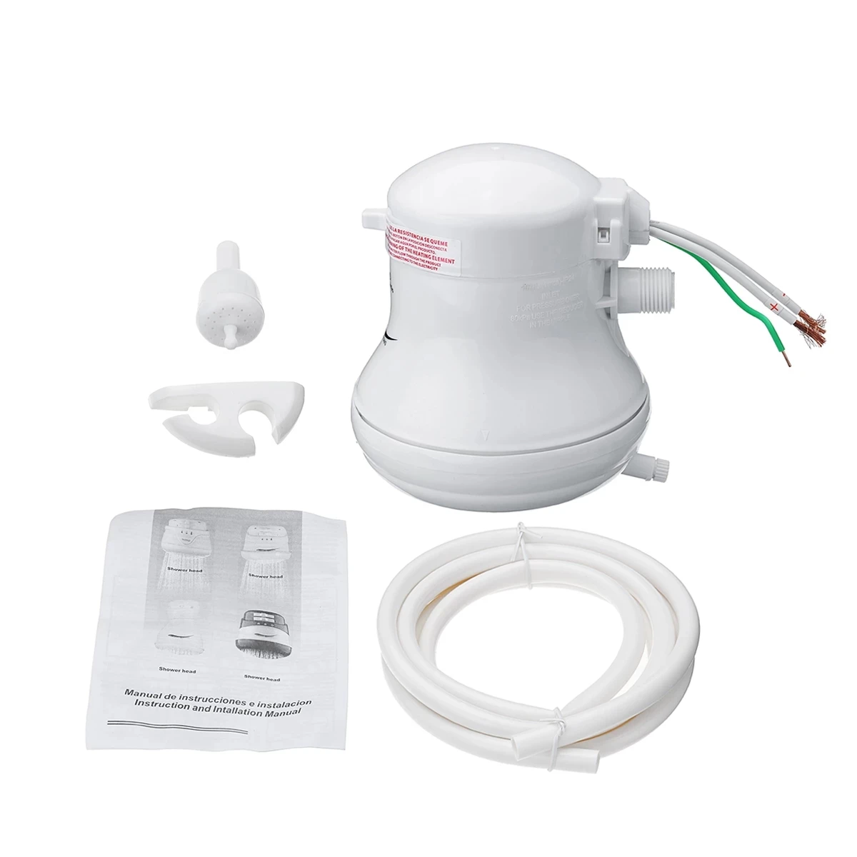 Instant Hot Electric Water Heater 5400W 110v/220v Electric Shower Head Faucet 3 Gear Adjustable Fast Heating Bath Shower Heater