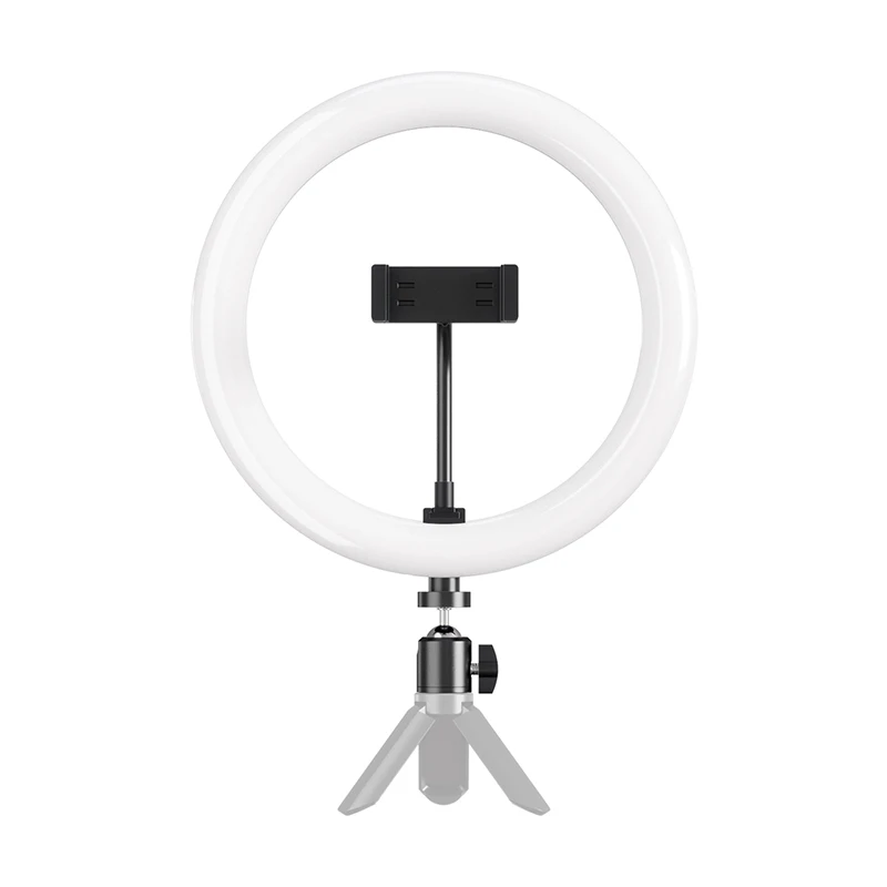 Table Top Dimmable Remote Controlled Photographic Lighting 10 Inch LED Ring Light For Live Broadcast