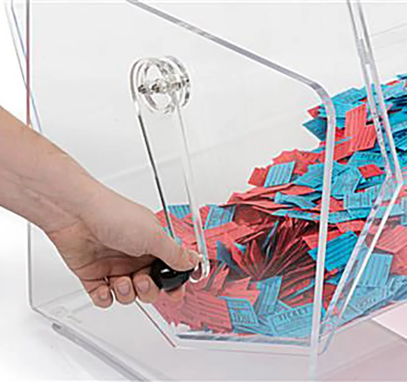 clear custom size acrylic raffle ticket drum raffle tickets drum large raffle drum