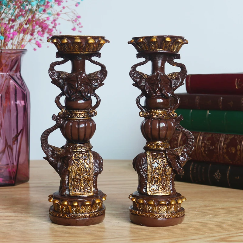 Creative resin craft European candelabra statue indoor desktop decoration ornaments