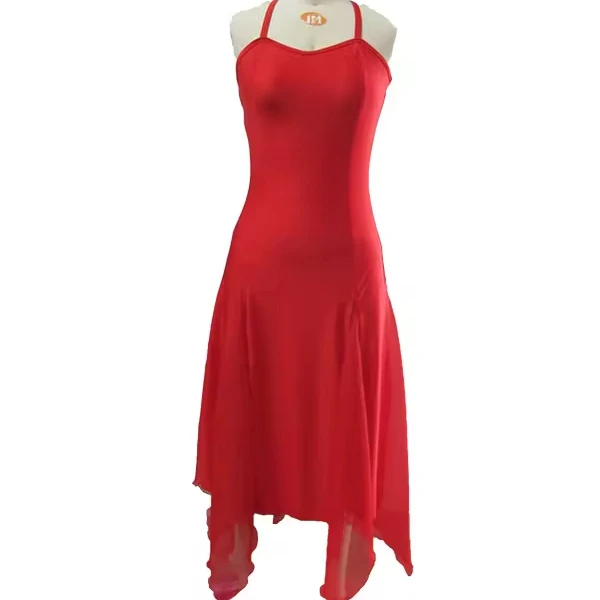 Ladies Girls Lyrical Modern Dance Costume Camisole and Leotard Contemporary Dancewear