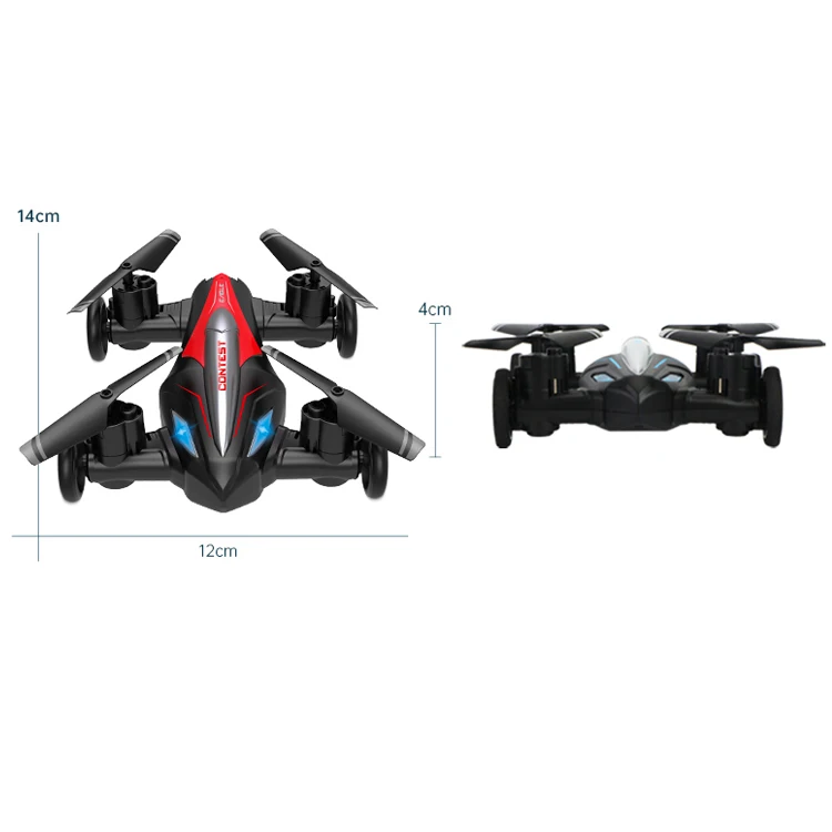 RC Drone 2 in 1 Air-Ground Flying Car RC Quadcopter Drone with Altitude Hold One-key Return For Kids