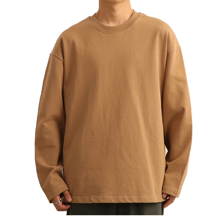 Wholesale High Quality Designer Men 100% Cotton Long Sleeve Tshirts Hip Hop Streetwear Long Sleeve Tshirt