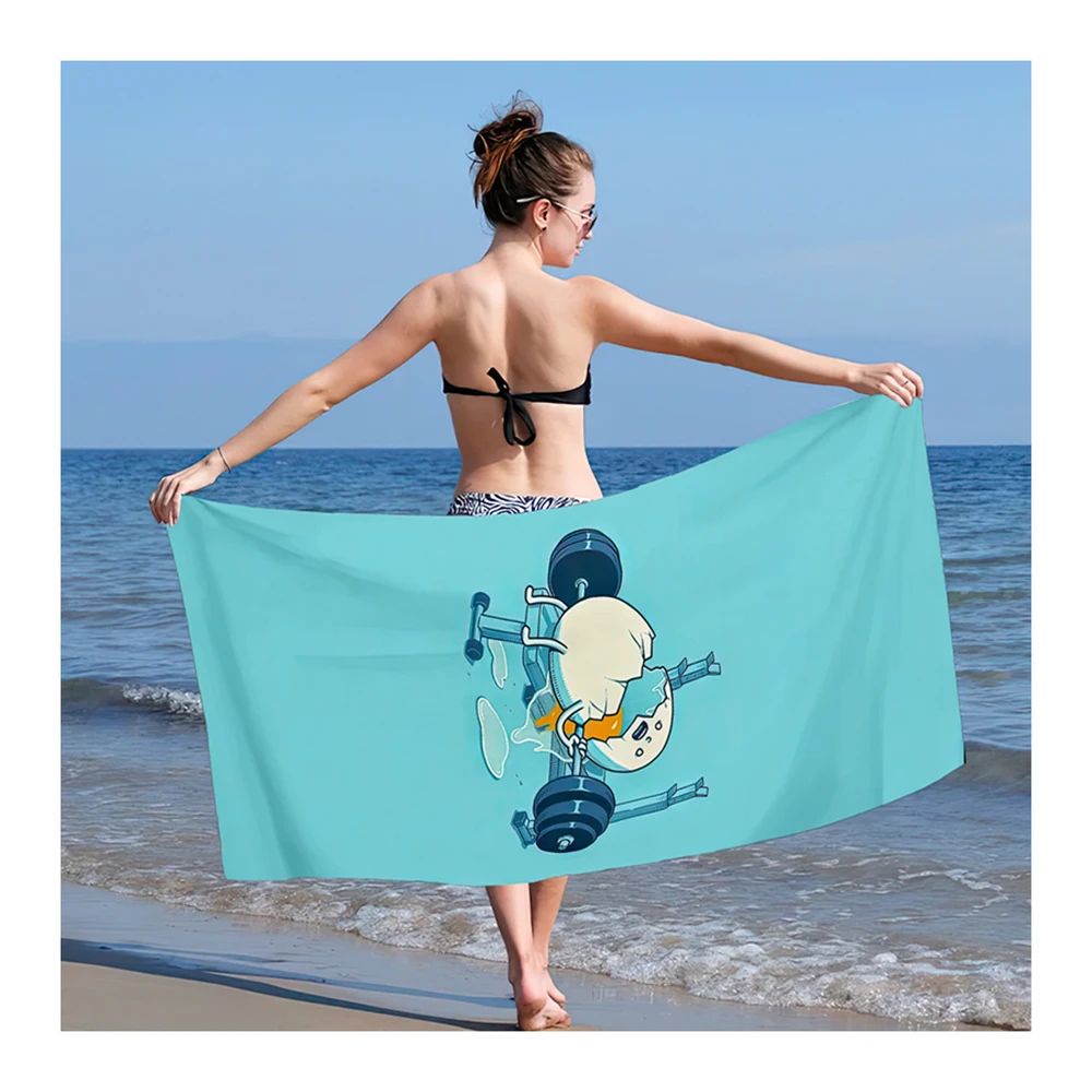 Beach Towel Blanket Custom Logo Beach Towel Summer Quick Dry Microfiber Polyester Printed Geometric 3D Digital Printing 1 PCS