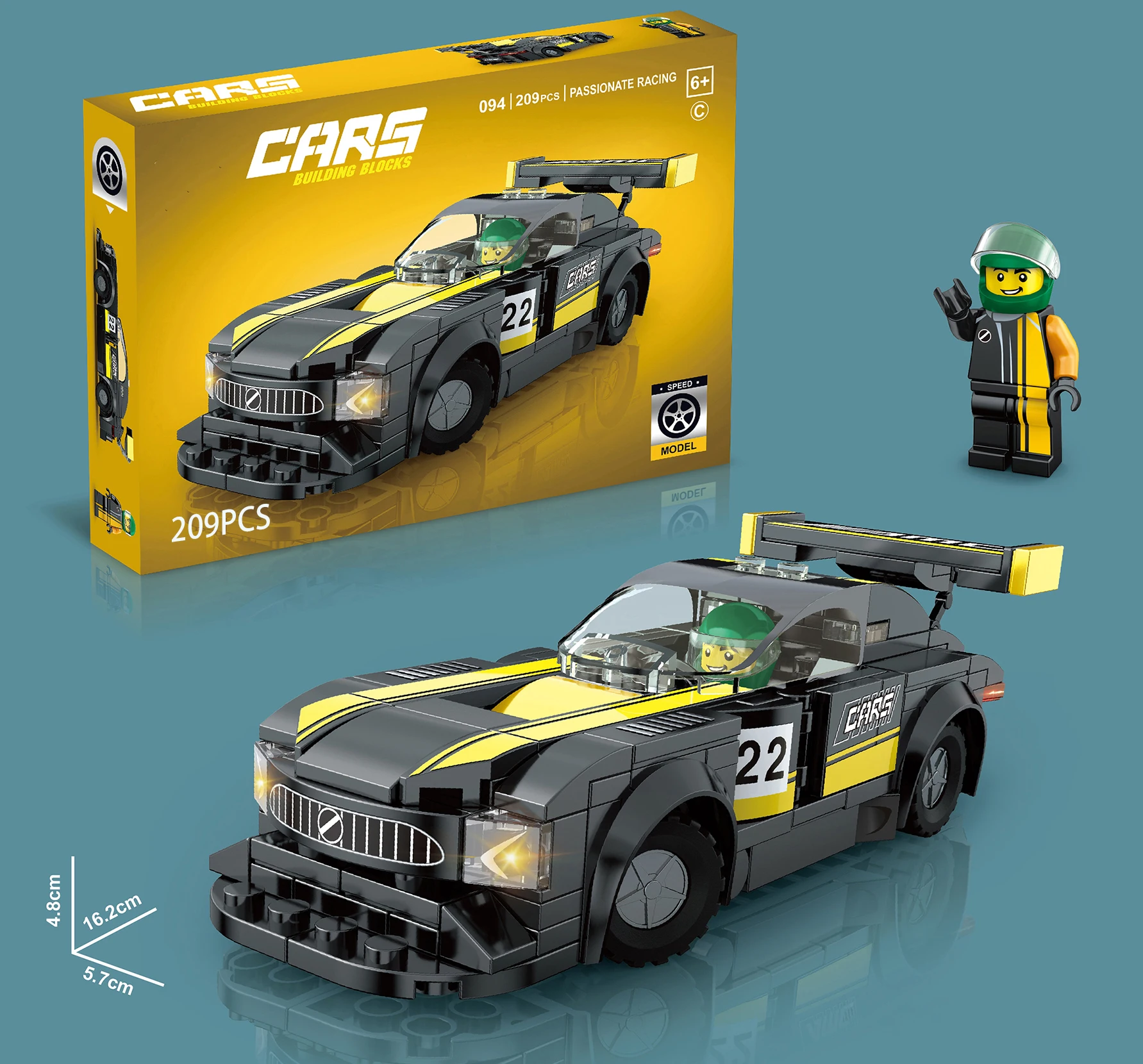 Model Toy Building Blocks Compatible With legoing DIY block building car educational toy car