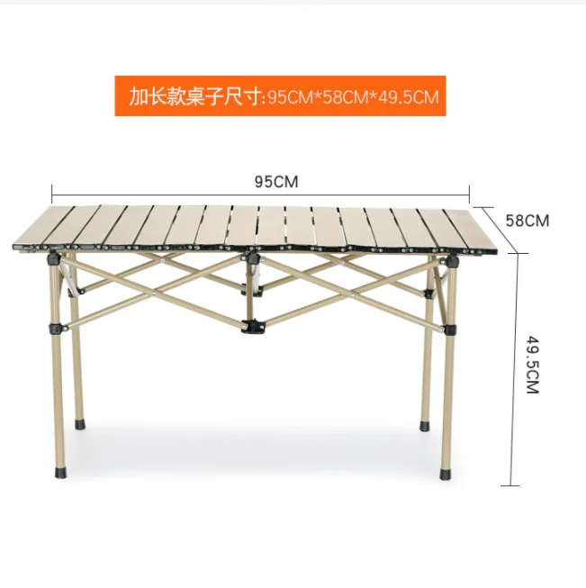 Outdoor folding one  long table and  four  chair set portable 5pcs/set