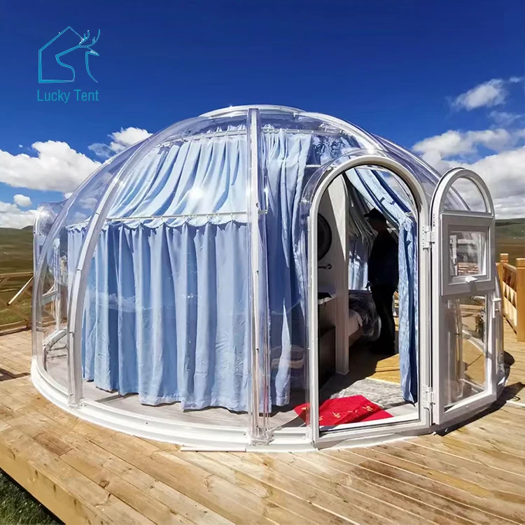 Strong Durable Polycarbonate Dome Tents Luxury Resort Glamping Tent Dome House