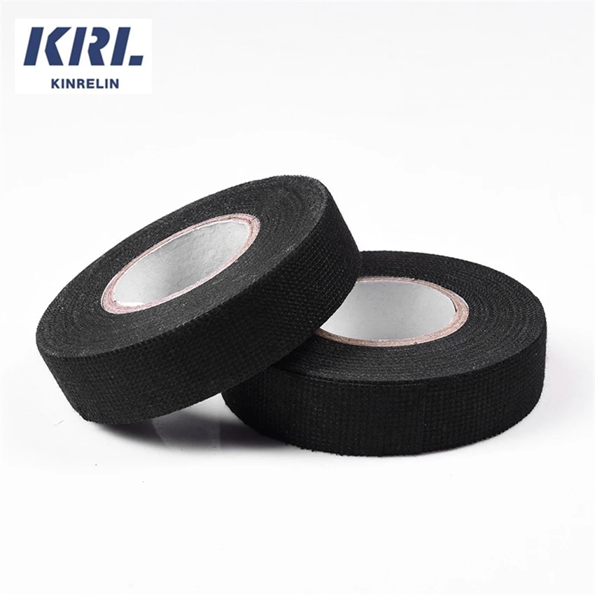 Universal Fabric Cloth Tape Automotive Wiring Harness Black Flannel Self Adhesive Tape