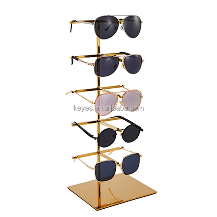 Metal Sunglasses Display Stand Modern 5-Tier Retail Eyewear Holder display racks Commercial Countertop Sunglass Organizer Shelf