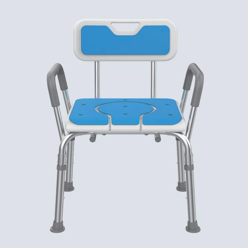 Hot Selling Cheap Aluminum Alloy Adjustable up and Down Eco-Friendly Multifunctional Shower Chair