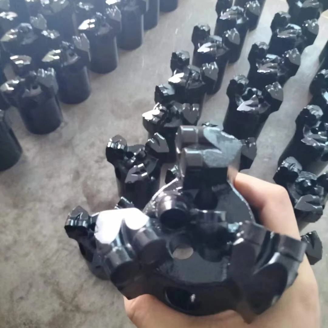 Size 91mm PDC concave drill bit thread 3 blades for hard rock formation