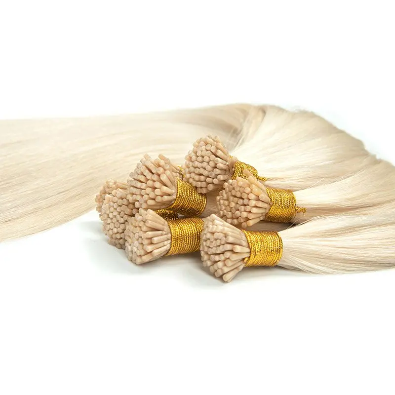 Wholesale Double Drawn Italian Jerry Curl Hair Extensions Prebonded I-Tip and U-Tip Virgin Keratin Human Hair, 24-Inch Options