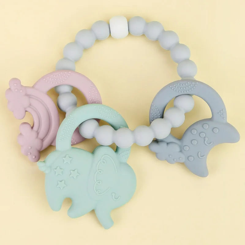 Wholesale Silicone Baby Teether Baby Sensory Toys Silicone Teether Baby Productos Para Bebes