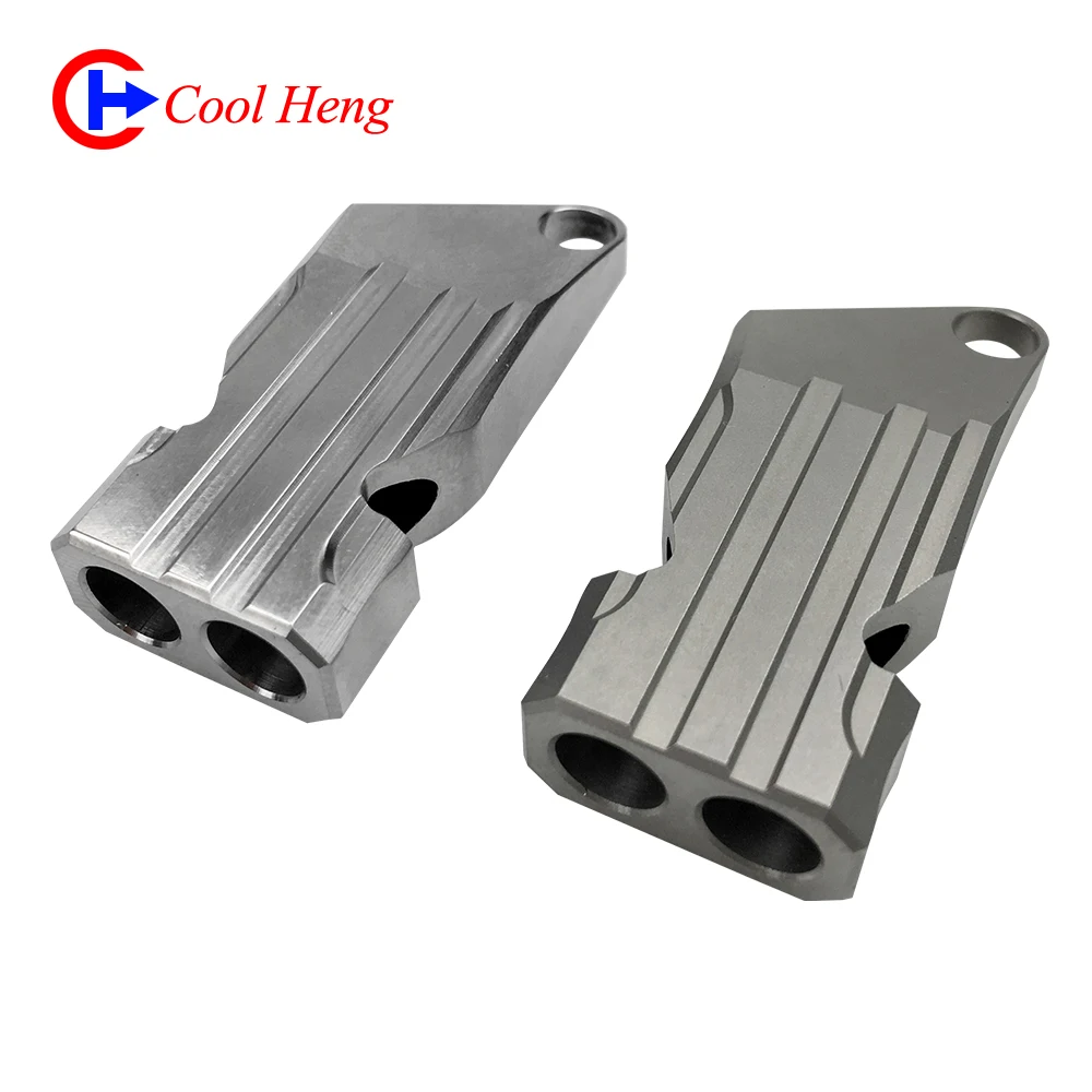 EDC Key Ring Necklace Hanger Cheerleading training whistle Titanium Alloy High Frequency Dual Tube Survival Whistle