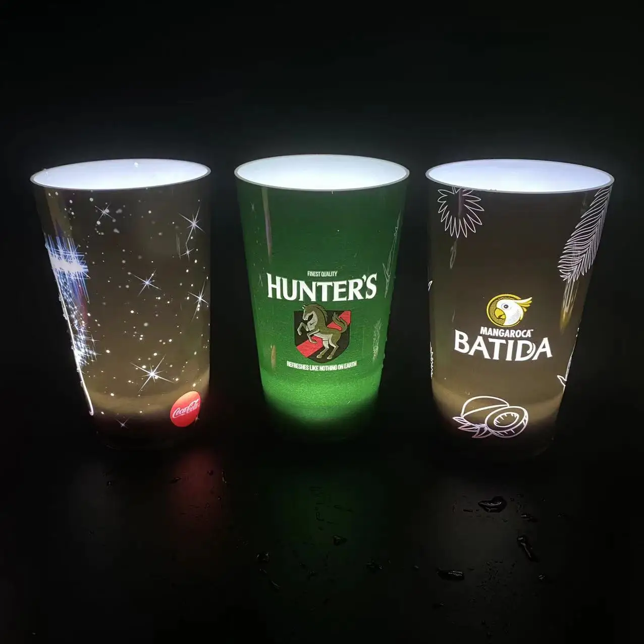 Custom liquid water Sensitive Light Up Cup Plastic led cup Wine Glass Bar beer Led Glowing Cup for bar
