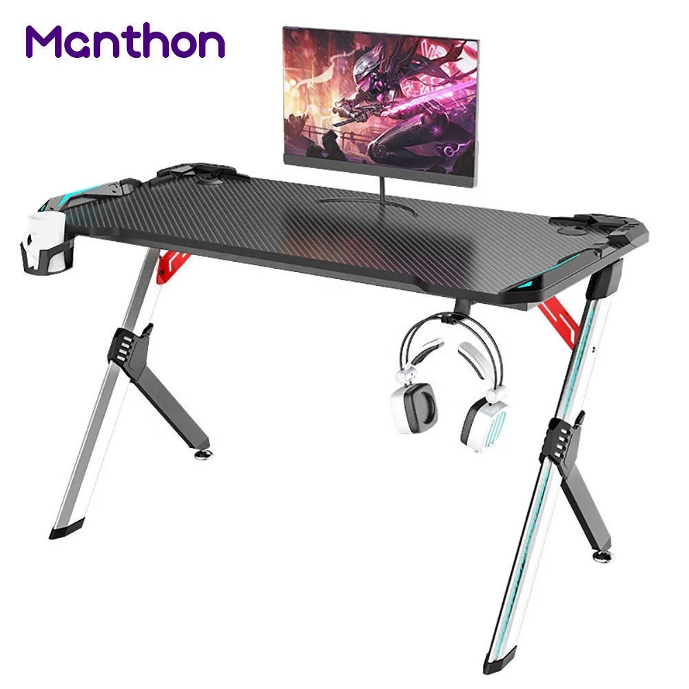 Хорошее качество Rgb компьютерный игровой стол со светодиодной подсветкой