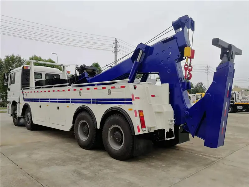 8X4 Shacman 40ton 50 ton 60 ton heavy duty rotator wrecker tow truck for sale