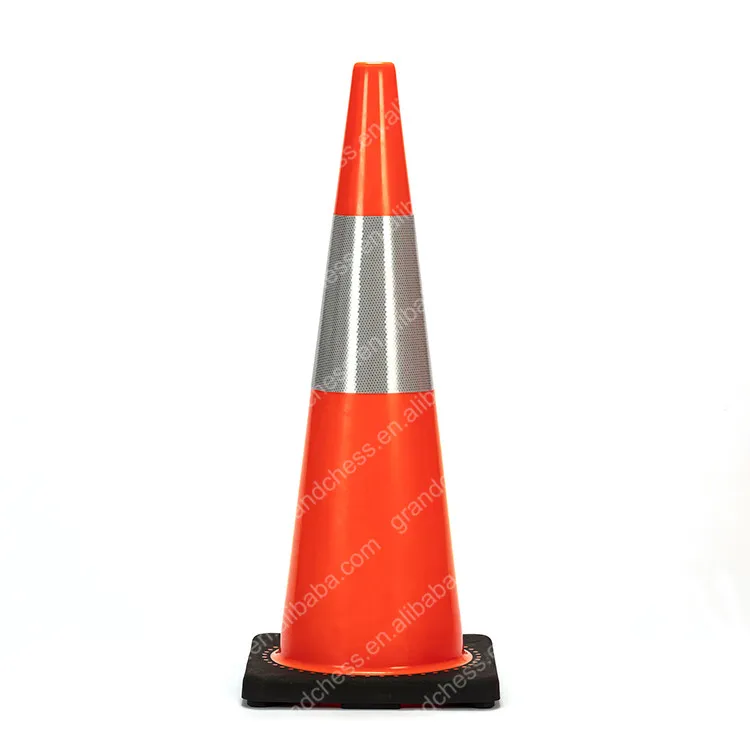 Economic PVC Plastic Soft Reflective Flexible 900mm Road Street Safety Warning Traffic Cones