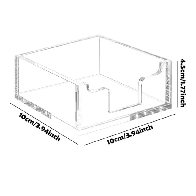 Clear Acrylic Sticky Notepad Holder Desk Accessory for Convenient Dispensing of Notes