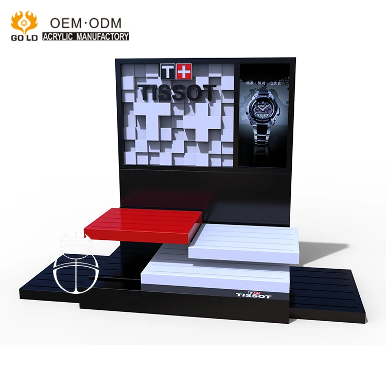 Лидер продаж, модный акриловый дисплей для часов, деревянный дисплей для часов
