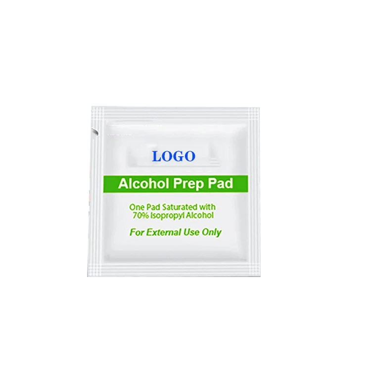 Custom 75% Isopropyl Nonwoven Alcohol Swabs Disposable Alcohol Pads Individually Wrapped Alcohol Prep Pad