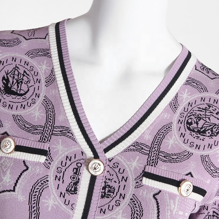Chinese manufacturers Pink V-neck short-sleeved geometric pattern dress